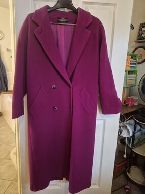 Vintage Wool London Fog Women's Magenta Wool Coat